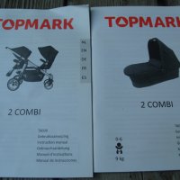Количка за близнаци TOPMARK NL 2 Combi Duo Buggy, Черна, снимка 2 - Стоки за близнаци - 40307110