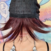 👑 💗Стилна и Модерна Къса Перука в Цвят Тъмна Слива с Бретон КОД : 9207💗 👑 💋 , снимка 8 - Аксесоари за коса - 44835425