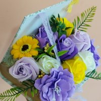 "Кутия книга" със сапунени цветя подходящ подарък за всеки повод, снимка 5 - Подаръци за жени - 40950959
