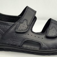 Мъжки сандали от естествена кожа с лепенки модел: 011, снимка 1 - Мъжки сандали - 41001756