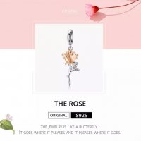 Талисман за гривна Пандора роза The rose модел 018, снимка 3 - Гривни - 34627238