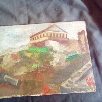 Акропола маслена картина 1983 г подписана , снимка 1 - Картини - 38684995
