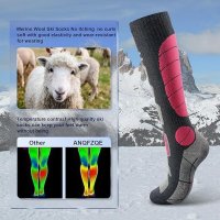 ANQFZQE Дамски ски чорапи от мериносова вълна 4-7, снимка 6 - Спортна екипировка - 42643357