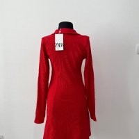 Червена дамска рокля, снимка 5 - Рокли - 41310522