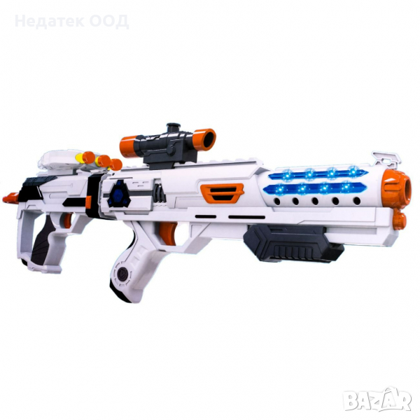Космическо оръжие играчка 2 в 1 със звукови ефекти и бляскави светлини, снимка 1