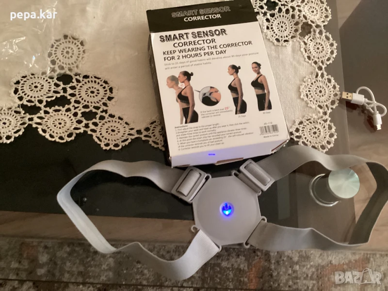 Смарт коректор за изправен гръб с UBS зареждане, снимка 1