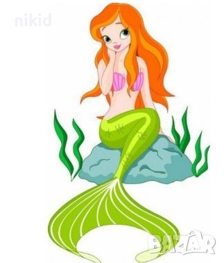 Русалка самозалепващ стикер лепенка за стена мебел детска стая и др, снимка 1