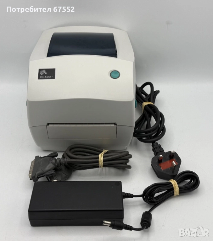 Термален принтер за етикети (на Еконт) и касови бележки Zebra GC420t, снимка 1