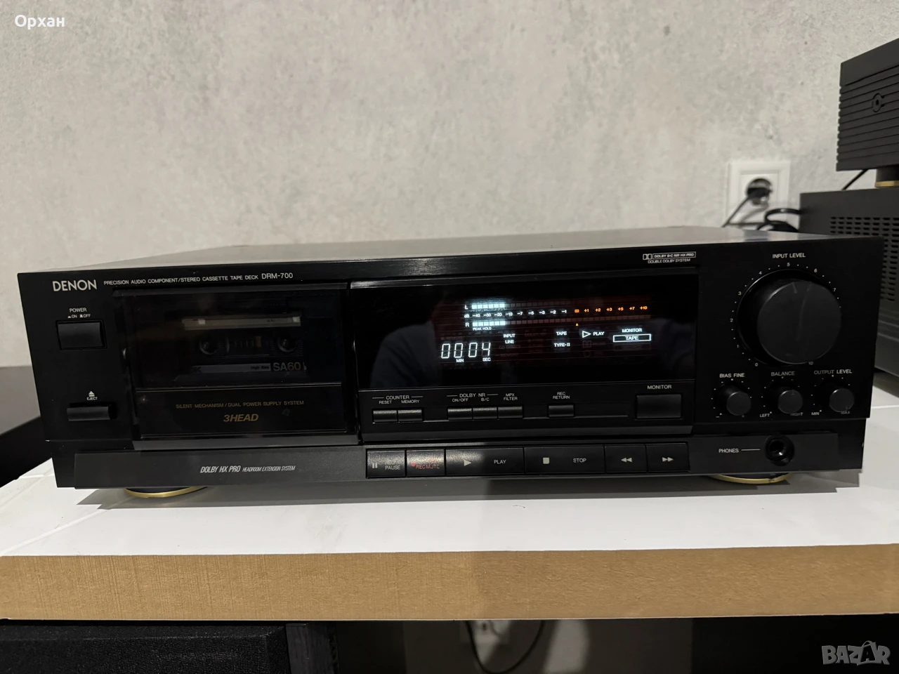 Продавам триглав касетен  дек Denon DRM-700, снимка 1