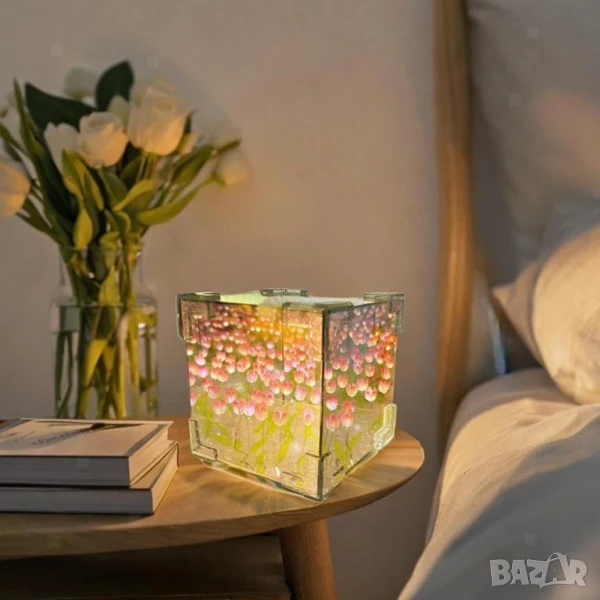 Очарователна нощна лампа лале – Многофункционално освежаване на вашето пространство, снимка 1