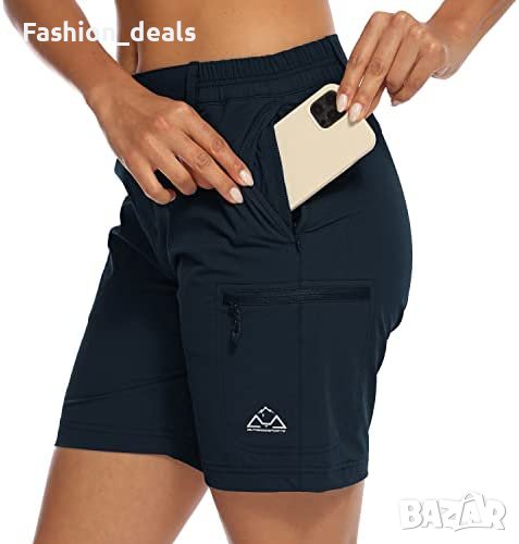 Нови Дамски къси бързосъхнещи шорти с джобове с цип за спорт бягане, снимка 1