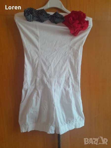 *Elina*Бял гащеризон с розички, снимка 1