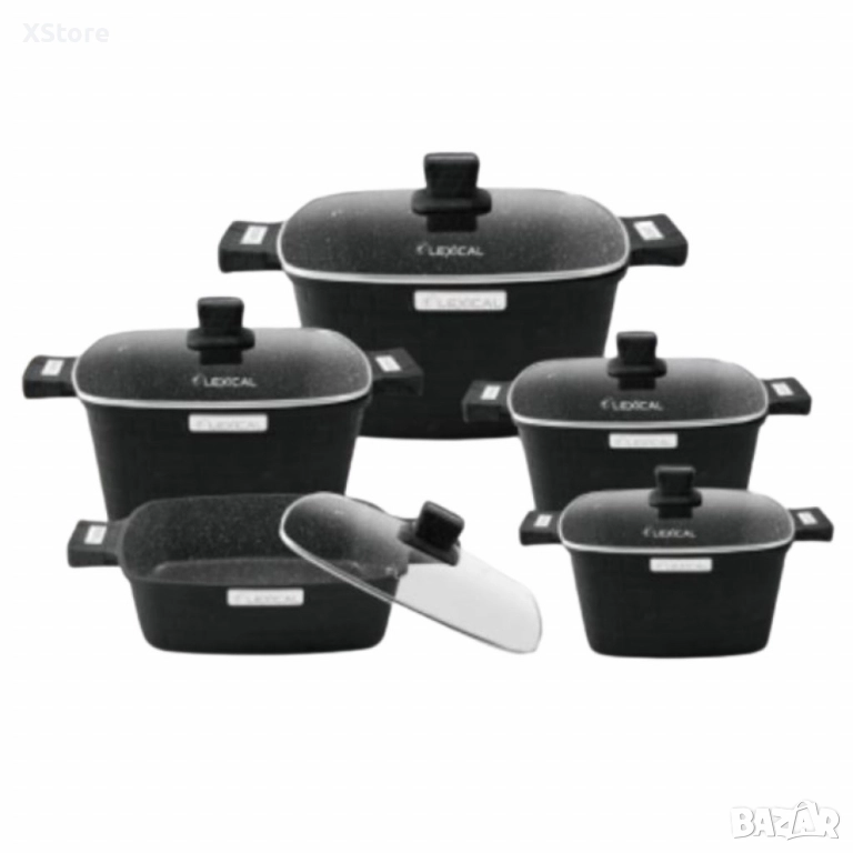 Комплект касероли от 10 части Lexical, серия IMPERIAL FLEX SERIES от гранит, снимка 1