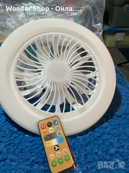 💡 2в1 Smart LED RGB Лампа Вентилатор за таван с дистанционно управление – Комфорт и осветление в ед, снимка 1