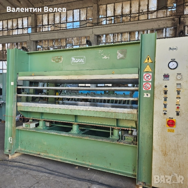 Топла преса за врати и фурнир с размери 2500мм. х 1300мм.-ITALY, снимка 1