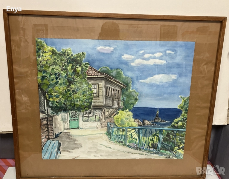 Картина акварел "Ахтопол 2001" - Николай Ангелов, снимка 1