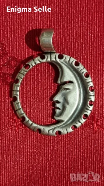 Голям сребърен медальон ЛУНА, снимка 1