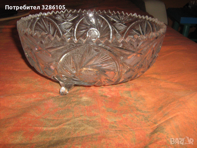 кристална купа за плодове, снимка 1