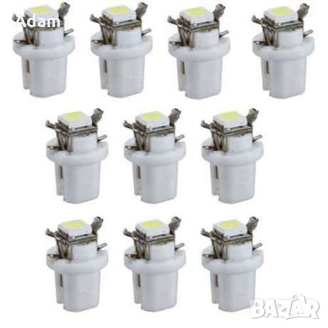 LED Диодни Крушки Авто Табло B8.5D B8.4D T5 T3 T4.2 T4.7 T6.5, снимка 1