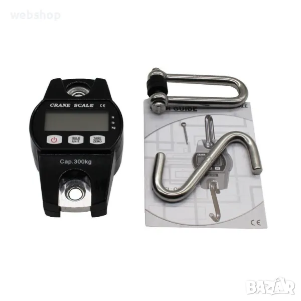 Качествен Кантар с кука за Месо , Теглене до 300 кг , Черен, снимка 1