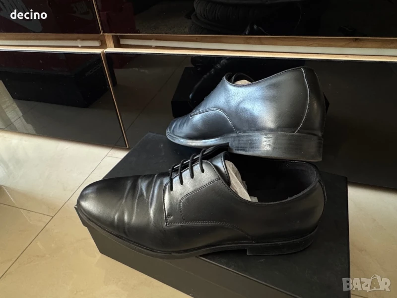 Елегантни мъжки черни обувки H&M 42 номер , снимка 1