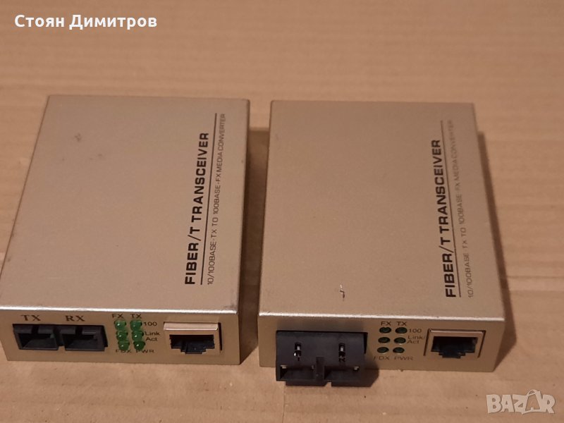 Media converter fast ethernet оптичен конвертор , снимка 1