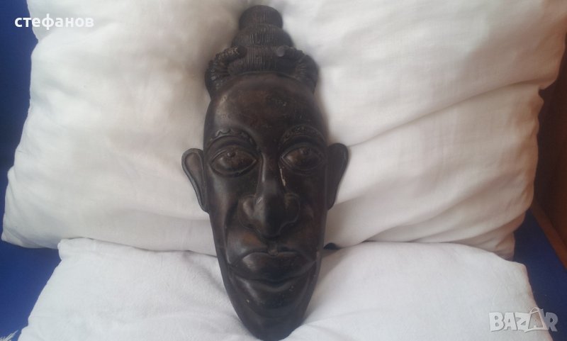 Африканска маска за стена от изкуствен материал, снимка 1