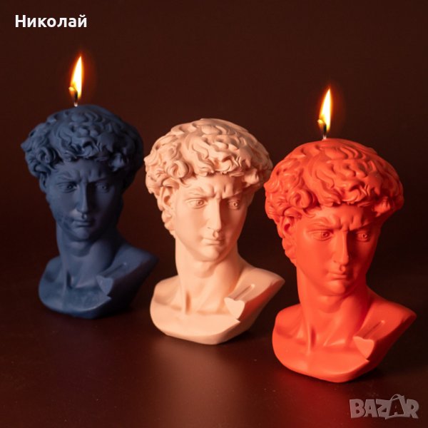 Силиконов молд мъж Давид на Микеланджело , мъжко тяло , свещи , гипс , епоксидна смола фондан мъжка, снимка 1