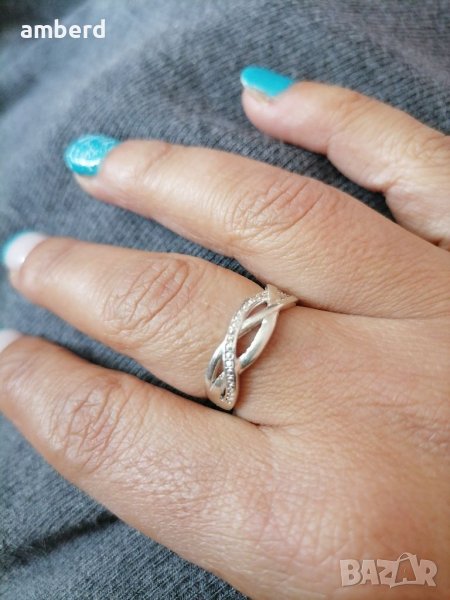 Нежен сребърен пръстен - модел R110, снимка 1