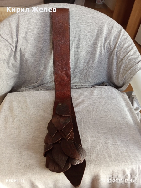 Винтидж кожен колан Арт дизайн много красив 26582, снимка 1