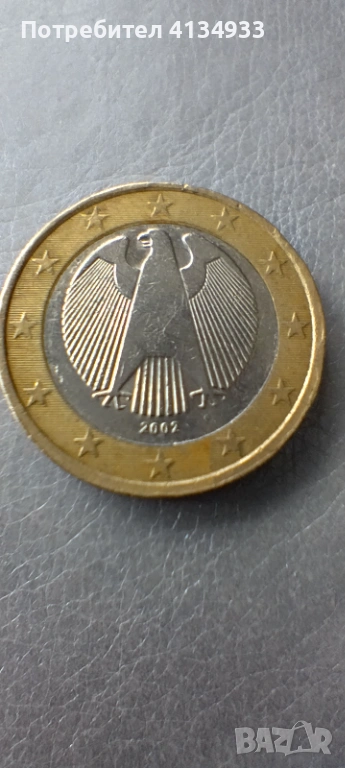 1 евро от 2002 г. Германия, снимка 1