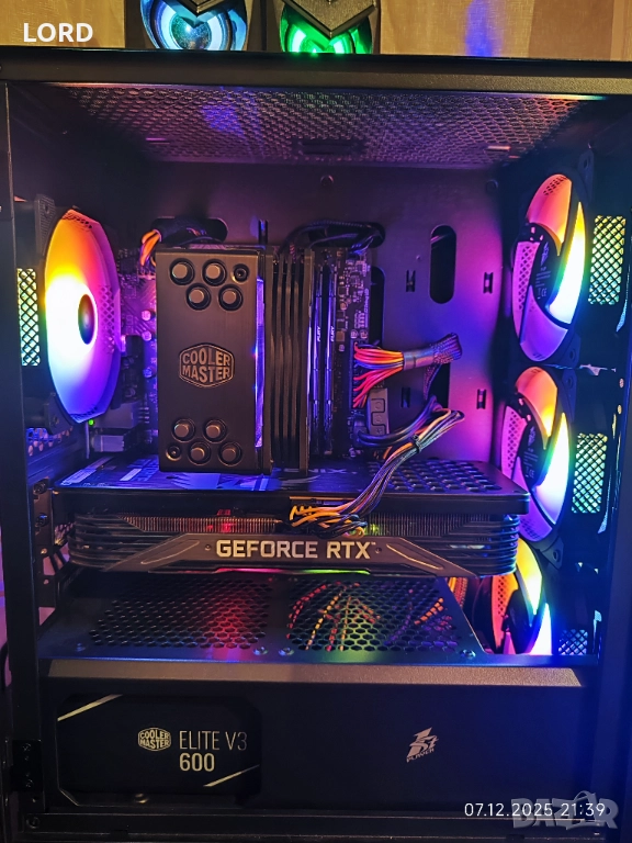 Геймърски i5 14400f, RTX 3070 8GB, RAM 32GB DDR4, SSD 512GB NVME, снимка 1