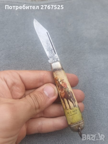 Английски джобен нож с канадски мотив на дръжката , снимка 1