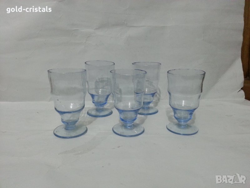 Ретро стъклени чаши цветно стъкло, снимка 1
