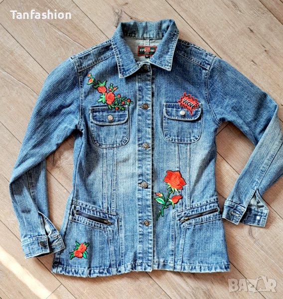 Дамско дънково яке, снимка 1