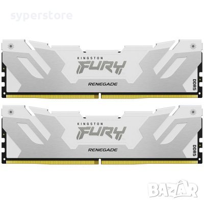 RAM Памет за настолен компютър Kingston 32GB 6000MT/s DDR5 CL32 DIMM  FURY Renegade White XMP SS3075, снимка 1