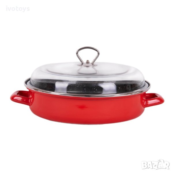 Тава и тенджера с капак 2в1 ZEPHYR Stone Line ZP 1222 DE30C, 30 см, Каменно покритие, Индукция, снимка 1