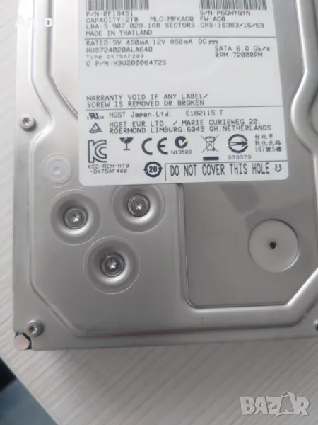 Продавам 2TB 3.5" sata дискове на ниска цена, снимка 1