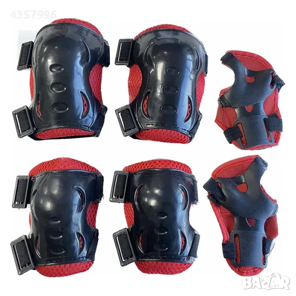  Детски наколенки РА424 - 6бр / к-т - ЧЕРВЕНИ, снимка 1