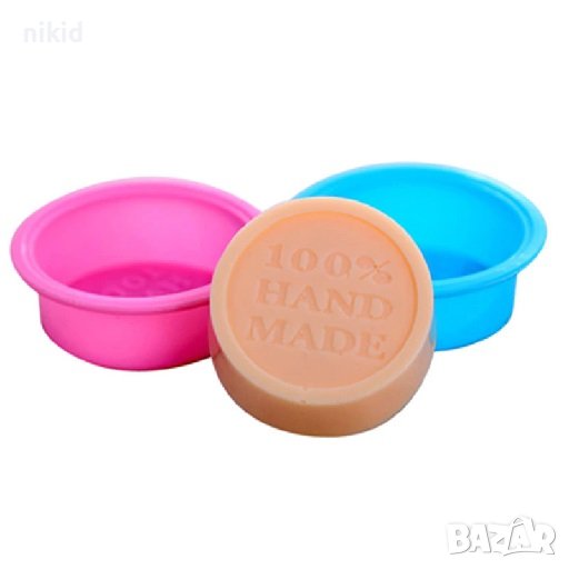 100% Hand Made кръгъл силиконов молд форма калъп гипс сапун шоколад декор украса , снимка 1