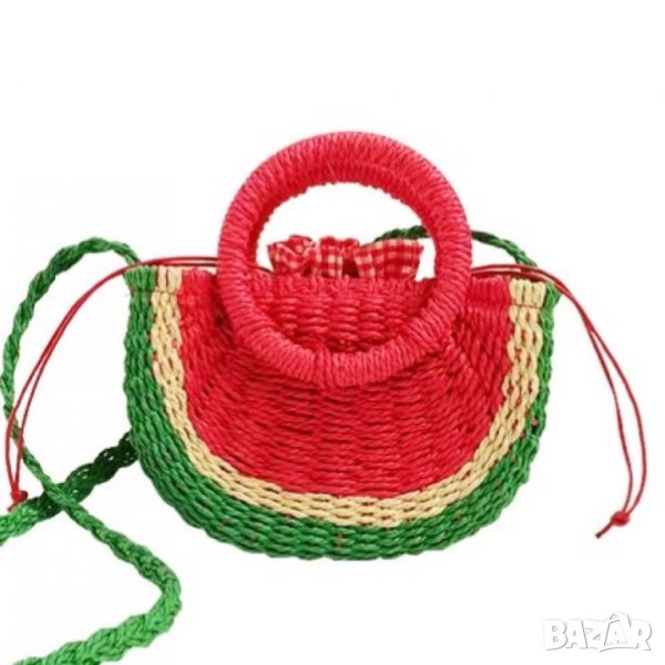 Плетена чантичка Watermelon, снимка 1