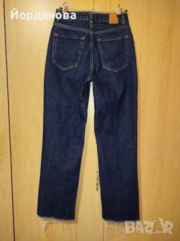 Дънки ZARA с висока талия XS, снимка 2 - Дънки - 52989945