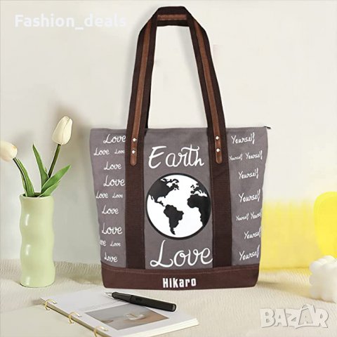 Нова Дамска чанта платнена голяма ежедневна през рамо за пазар спорт, снимка 4 - Чанти - 39281065