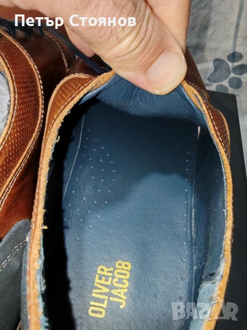 Елегантни мъжки обувки от естествена кожа Oliver Jacob №43, снимка 7 - Ежедневни обувки - 53794513