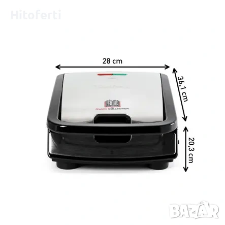 Уред за сандвичи Tefal SW852D12 Snack Collection 2 in 1, снимка 3 - Тостери - 53620928