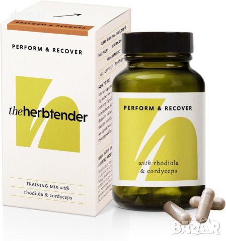 THE HERBTENDER Вегански адаптогенни уелнес добавки. Родиола и кордицепс (60 капсули)