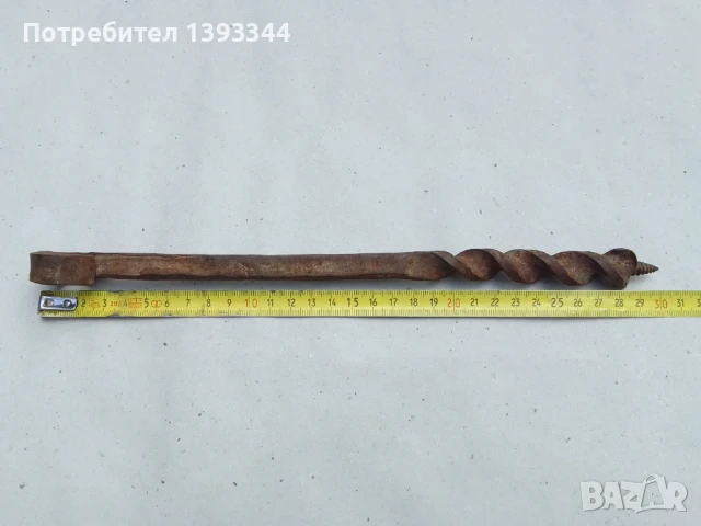 Старо свредло за дърво, снимка 2 - Антикварни и старинни предмети - 50492739