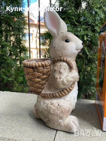 Заек и таралеж - градинска декорация 45 см, снимка 1