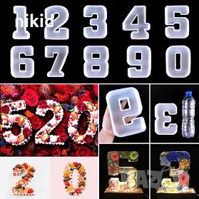 16 см голяма цифра число торта години блат силиконов молд форма за печене и гипс калъп смола