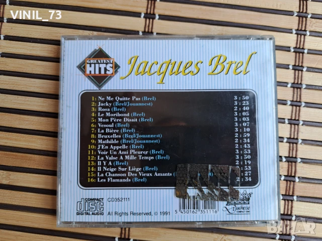 Jacques Brel – Greatest Hits, снимка 3 - CD дискове - 50628787